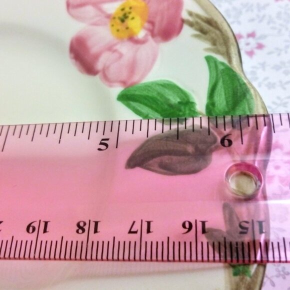 4 Franciscan Desert Rose 1940s small plates - Picture 5 of 11